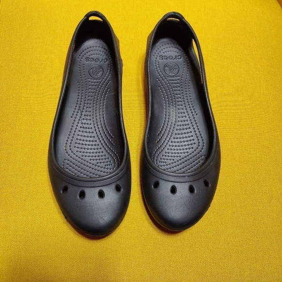 Crocs Kadee Slingback Comfort Black Casual Flats Slip On Women's Size 10 - Picture 1 of 9